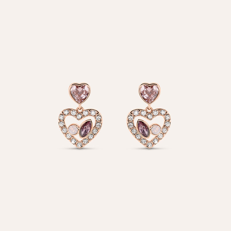 Orecchini Pendenti Violet Ottone Rosa Cristallo - Orecchini Pendenti Donna | Stroili